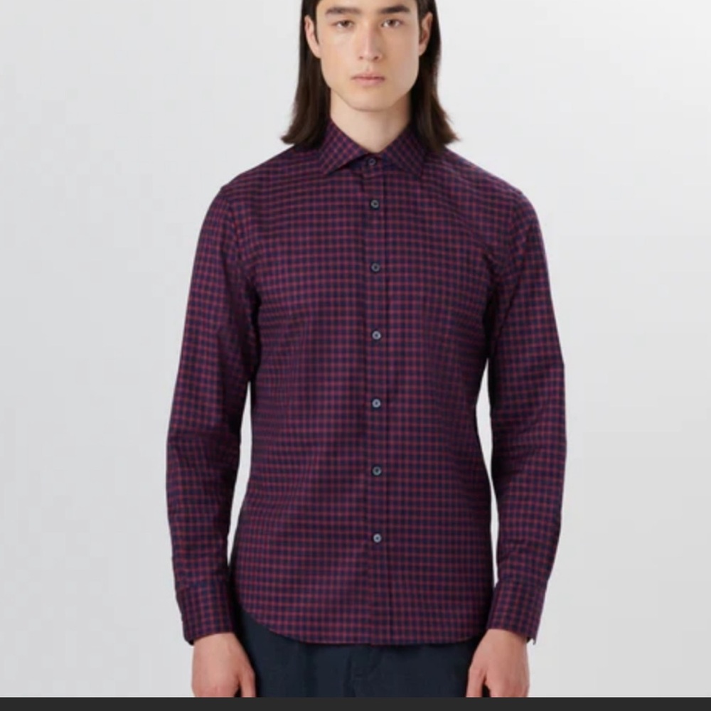 BUGATCHI Classic Fit Long Sleeve Shirt.